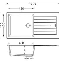 APELL PTPL1001GO - AVENA - 100x50 - 1V. + GOCC. - 1