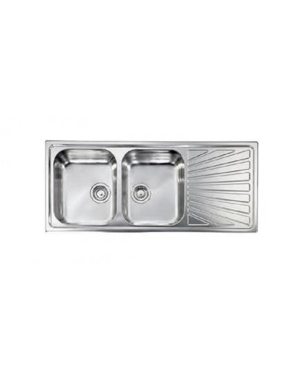 CM LAVELLI 011447S - LAVELLO DA INCASSO - 2V. + GOCC. - INOX SATINATO