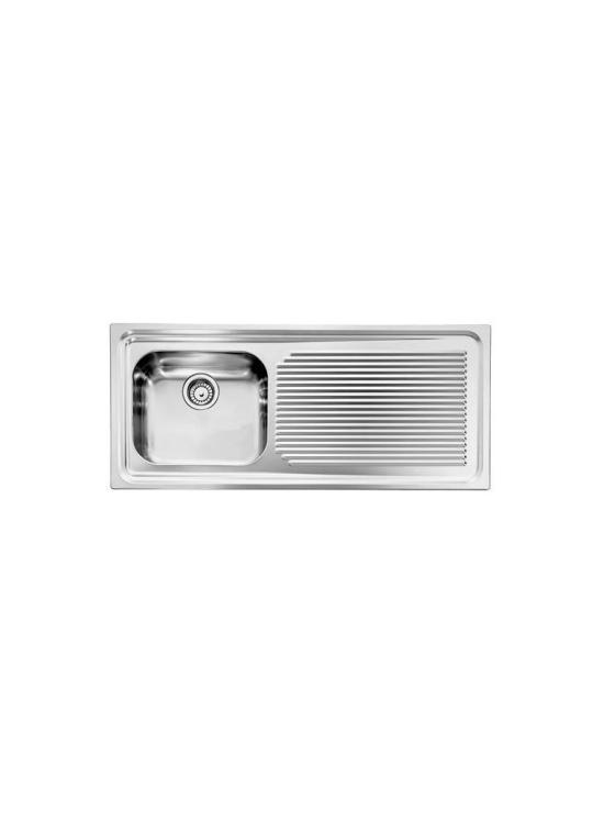 CM LAVELLI 011046D - LAVELLO AURORA DA INCASSO - 1 V. DX + GOCC. SX - 116x50 - INOX SATINATO