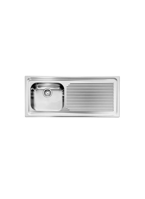 CM LAVELLI 011046D - LAVELLO AURORA DA INCASSO - 1 V. SX + GOCC. DX - 116x50 - INOX SATINATO