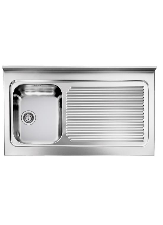 CM LAVELLI 031135SX - LAVELLO ROSSANA DA APPOGGIO - 1 V. SX + GOCC. DX - 105x60 - INOX SATINATO