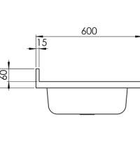 CM LAVELLI 031139DX - LAVELLO ROSSANNA DA APPOGGIO - 2 V. DX + GOCC. SX - 150x60 - INOX SATINATO - 2