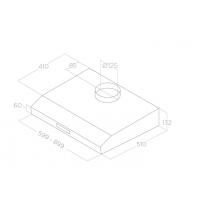 ELICA KREA LX INOX F/60 CAPPA SOTTOPENSILE - 1