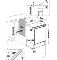 HOTPOINT ARISTON BTS1622/HA1 - FRIGO MONOP. DA INCASSO SOTTOP. - STATICO - CL: 