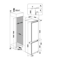 HOTPOINT BCB75251 - FRIGORIFERO COMBI DA INCASSO - LOW FROST - TECN. LOWFROST E ACTIVE FRESH - CL: