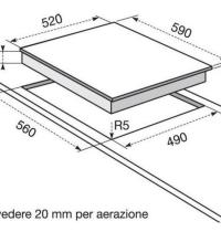 ELECTROLUX KTI6430E - PIANO COTT. DA INCASSO A INDUZIONE - NERO - 4 ZONE COTT. - 59x52 - 2