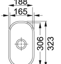 FRANKE  AMX110-16   LAVELLO SOTTOTOP  cm.16,5x30,6 - cod.5290641 - 1