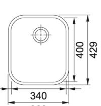 FRANKE  AMX110-34  LAVELLO  SOTTOTOP  cm.36,9x42,9 - cod.5290643 - 1