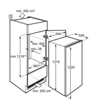 ELECTROLUX KFB2AF12S1 - FRIGO C/CELLA MONOP. DA INCASSO - TECN. TWINTECH - CL: