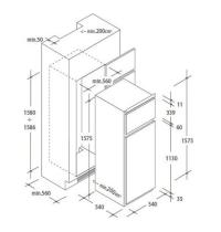 CANDY CFBD2650E/1 - FRIGORIFERO  DA INCASSO D. PORTA - STATICO - CL: