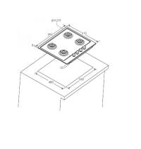 CANDY CHW6BRX P/COTTURA 4 GAS INOX MANOPOLE FRONTALI - 1