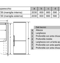 BOSCH KGN39VWEQ - FRIGO COMBI L. ISTALL. - TOT NO FROST - 279L+79L - CL: