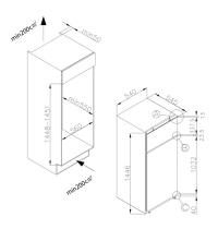 DE LONGHI F6DP220F - FRIGORIFERO DA INCASSO D. PORTA - STATICO - CL: