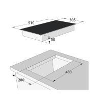 LA COTTURA GX3KF20E.000 - P. COTTURA A GAS E DA INCASSO - 2 ZONE COTT. - INOX - 2