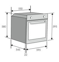 ZEROWATT ZOM603XN FORNO ELETTR. DA INCASSO VENT. - 5 FUNZ. COTT. - CL: